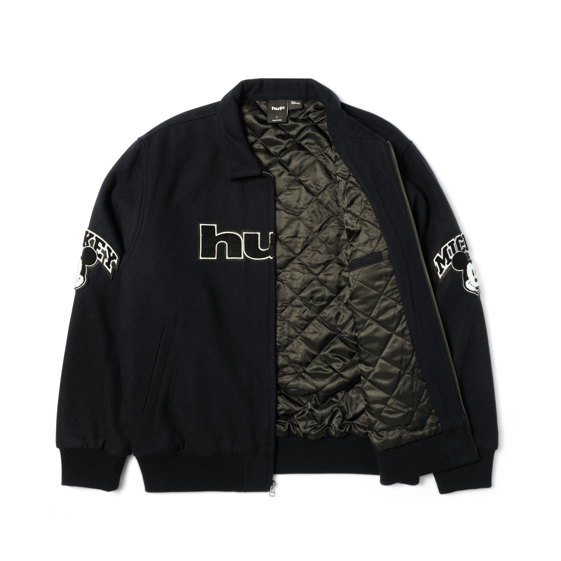 HUF Disney | HUF Mickey Worldwide Tour Varsity Jacket Navy