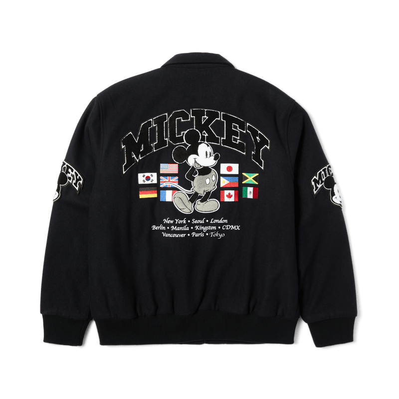 HUF Disney | HUF Mickey Worldwide Tour Varsity Jacket Navy
