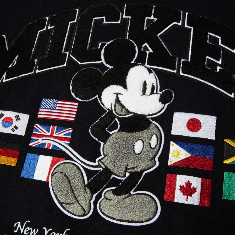 HUF Disney | HUF Mickey Worldwide Tour Varsity Jacket Navy
