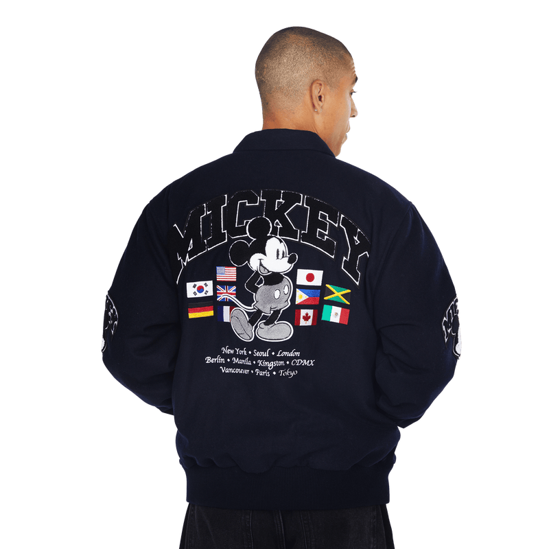 HUF Disney | HUF Mickey Worldwide Tour Varsity Jacket Navy