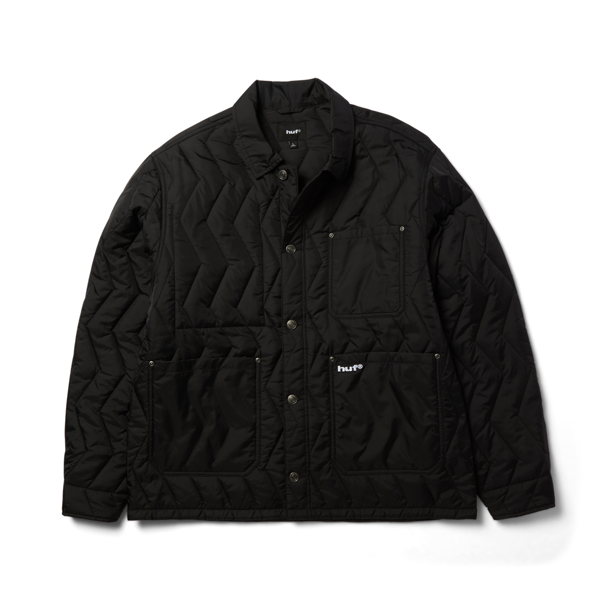 HUF Zig Zag Quilted Chore Jacket Black