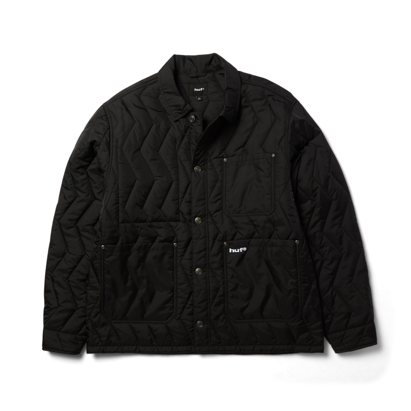 HUF Zig Zag Quilted Chore Jacket Black