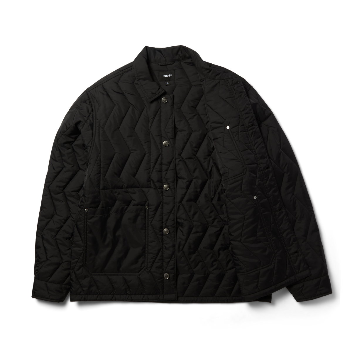 HUF Zig Zag Quilted Chore Jacket Black