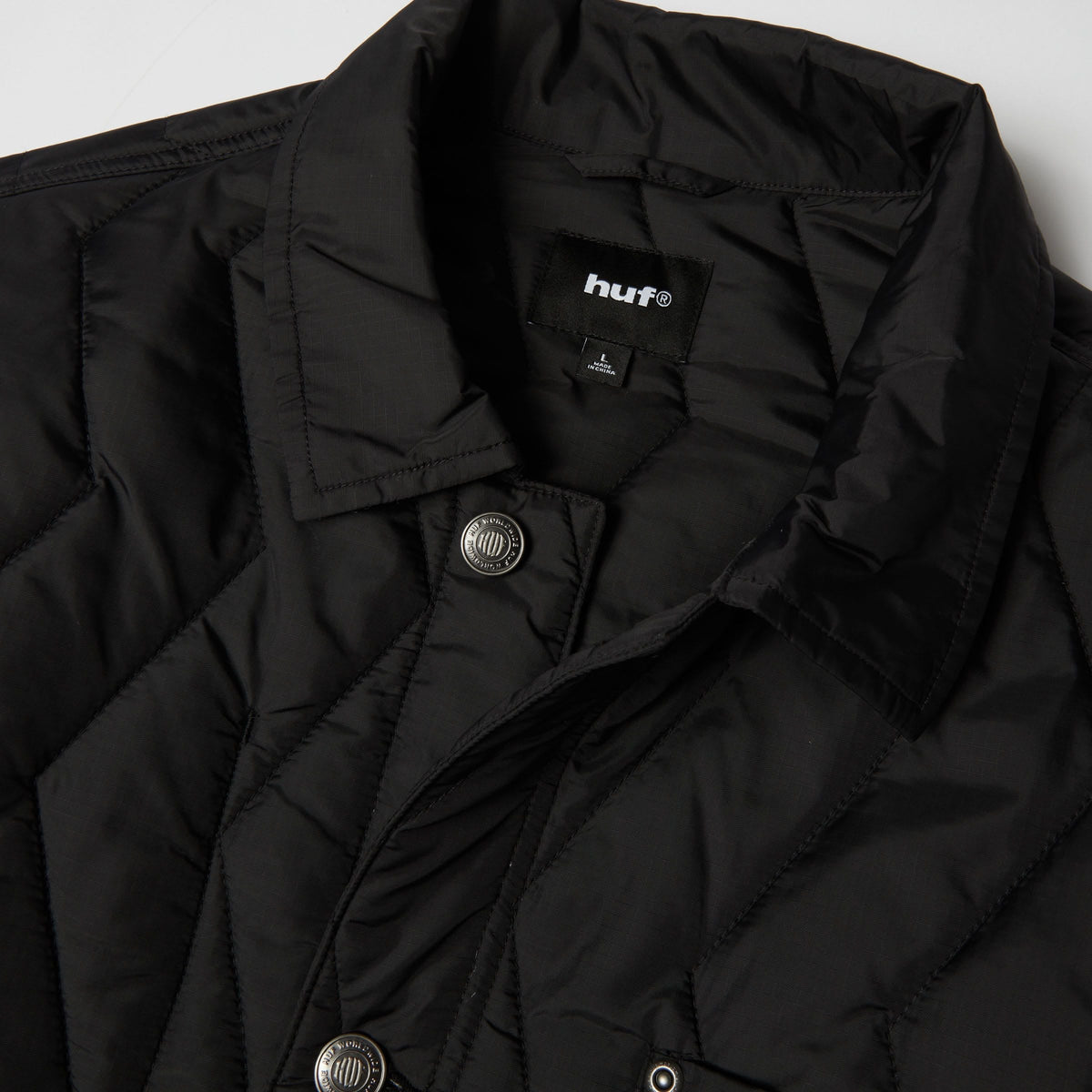 HUF Zig Zag Quilted Chore Jacket Black