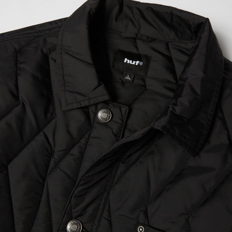 HUF Zig Zag Quilted Chore Jacket Black