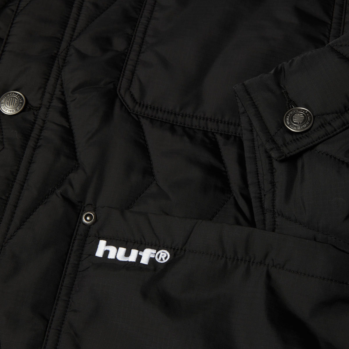 HUF Zig Zag Quilted Chore Jacket Black