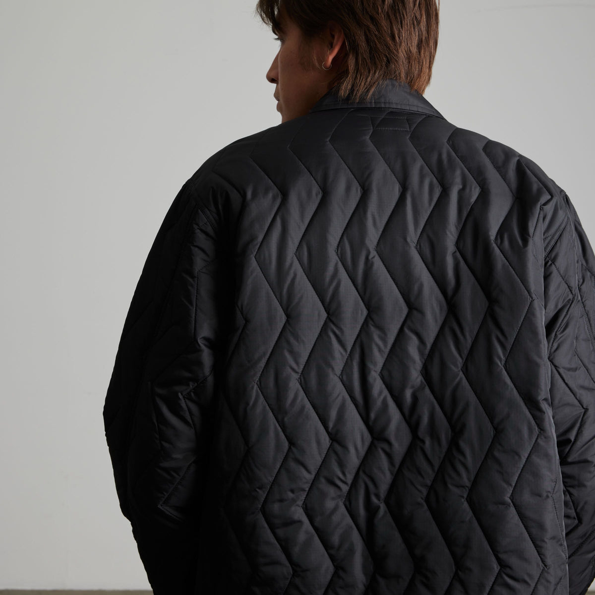 HUF Zig Zag Quilted Chore Jacket Black