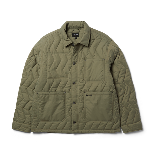 HUF Zig Zag Quilted Chore Jacket Sage