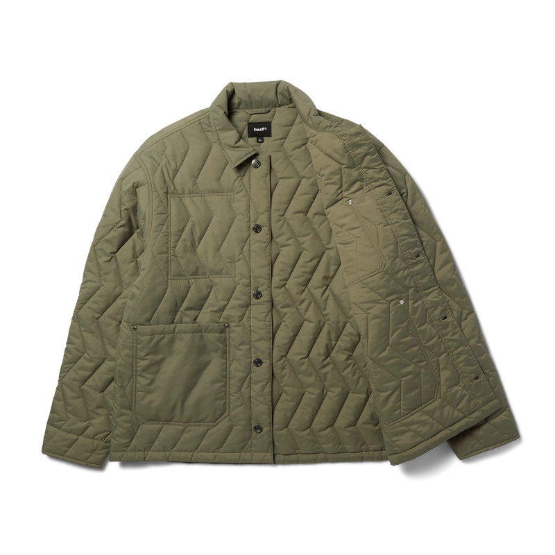 HUF Zig Zag Quilted Chore Jacket Sage