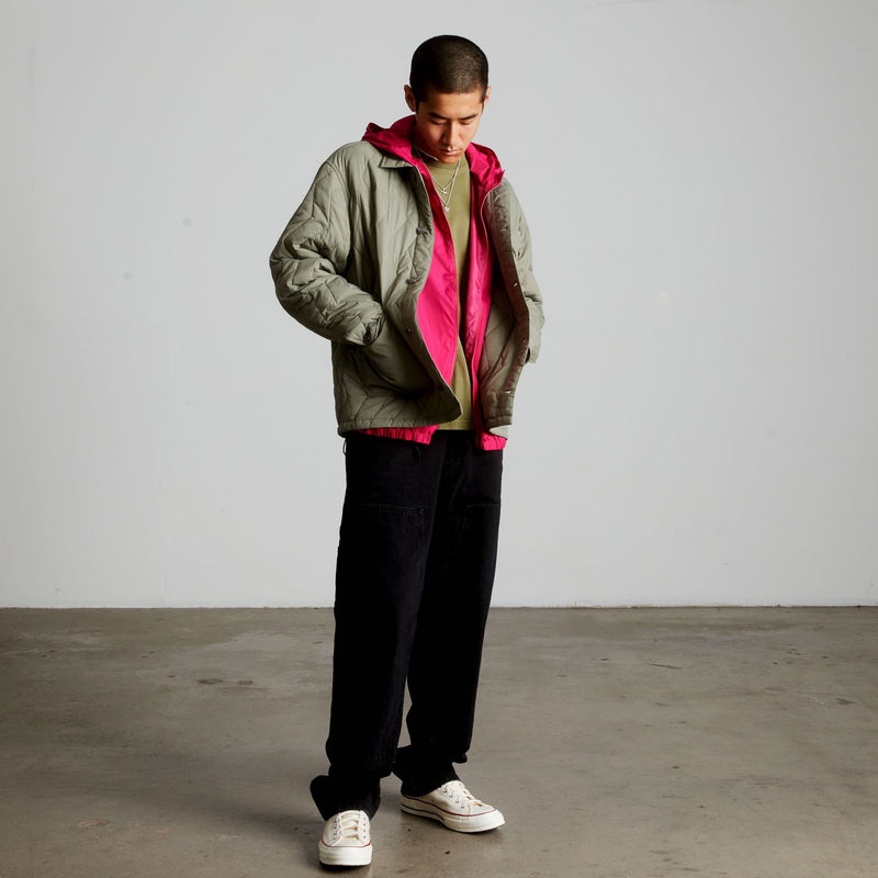 HUF Zig Zag Quilted Chore Jacket Sage